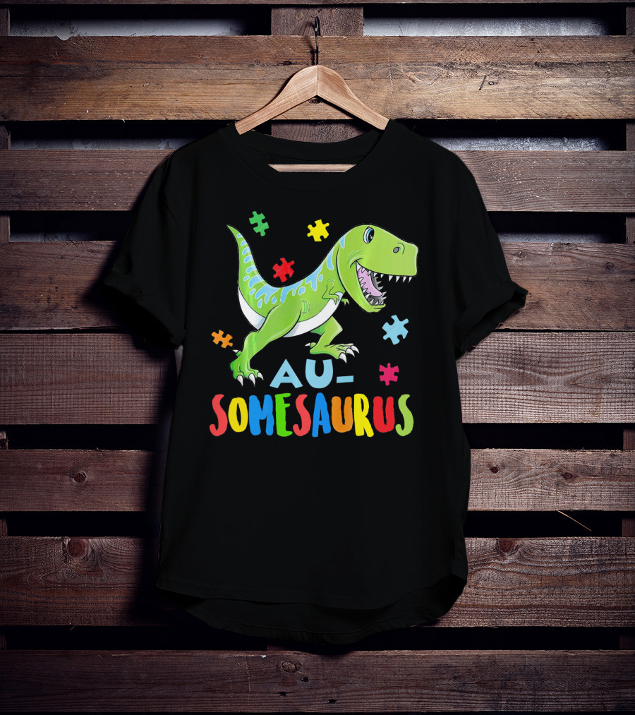 Ausomesaurus Dinosaur Autism Awareness T-Shirt