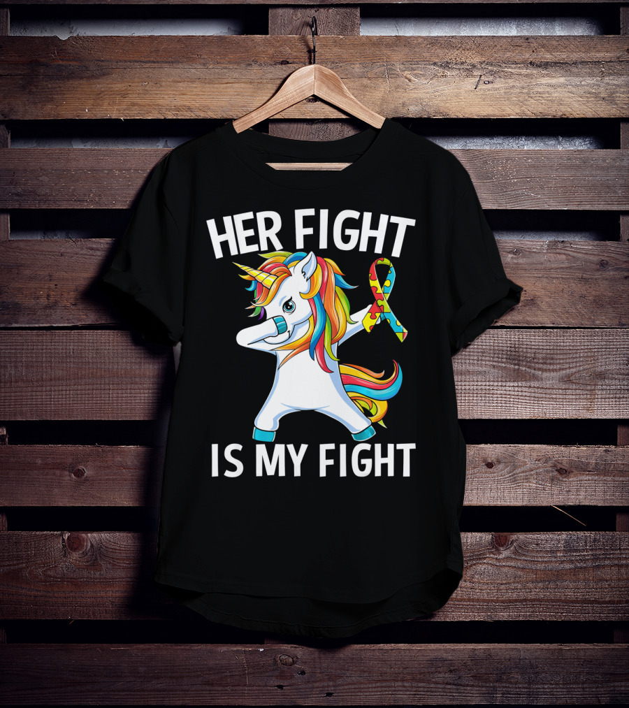 Her Fight Is My Fight Unicorn Puzzle T-Shirt