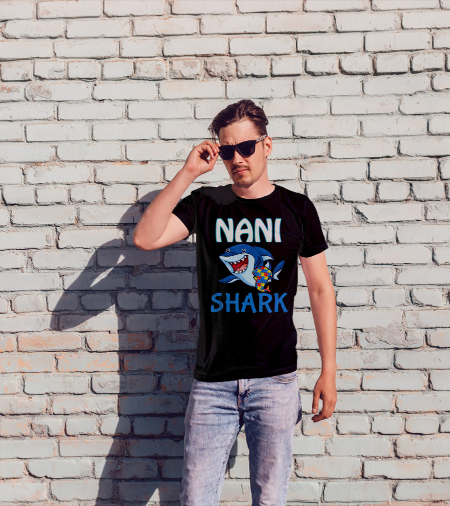 Nani Shark Autism Awareness Puzzle T-Shirt