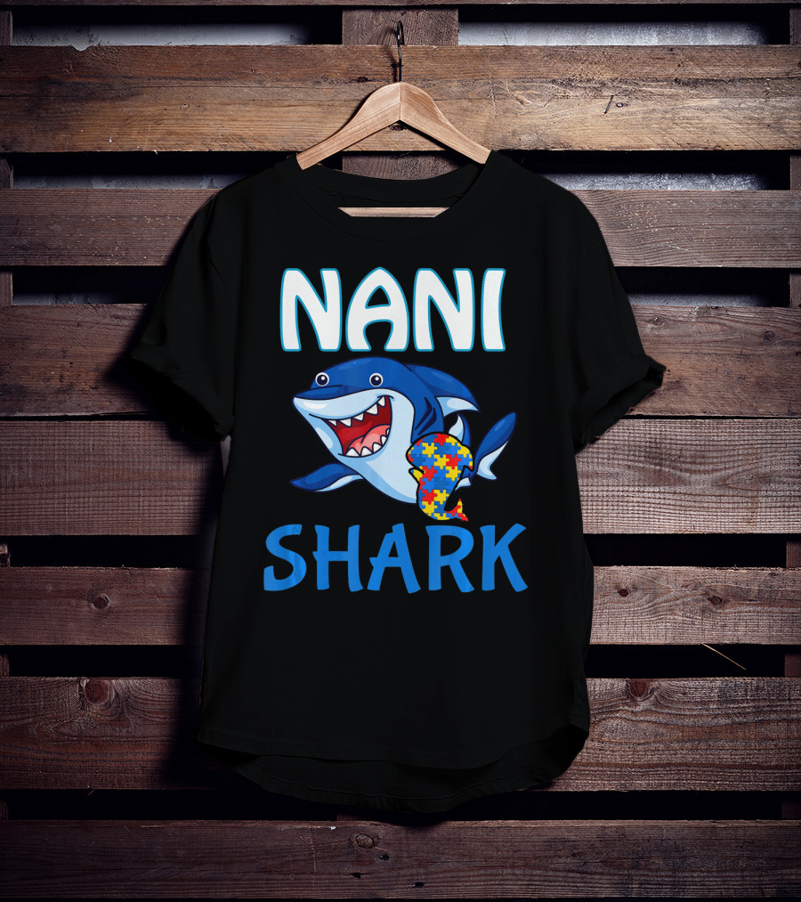 Nani Shark Autism Awareness Puzzle T-Shirt