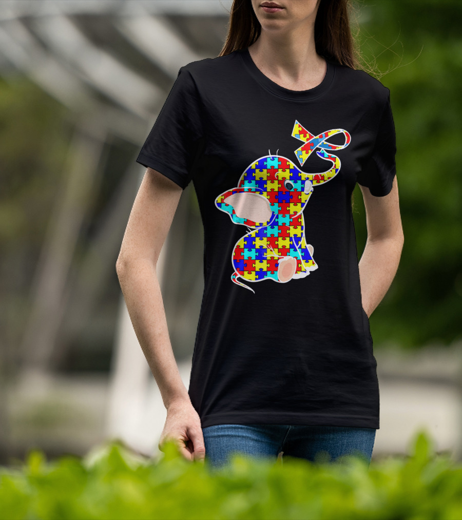 Elephant Puzzle Autism Awareness T-Shirt
