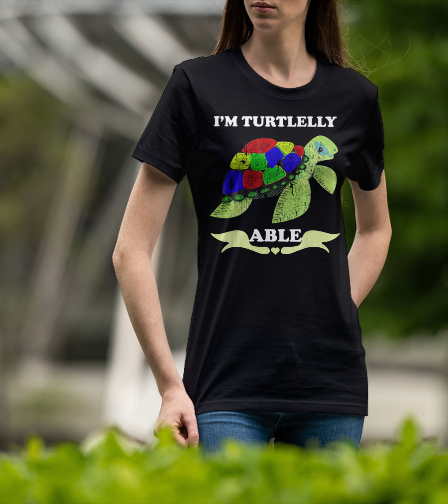 I'm Turtlelly Able Autism Puzzle Turtle T-Shirt