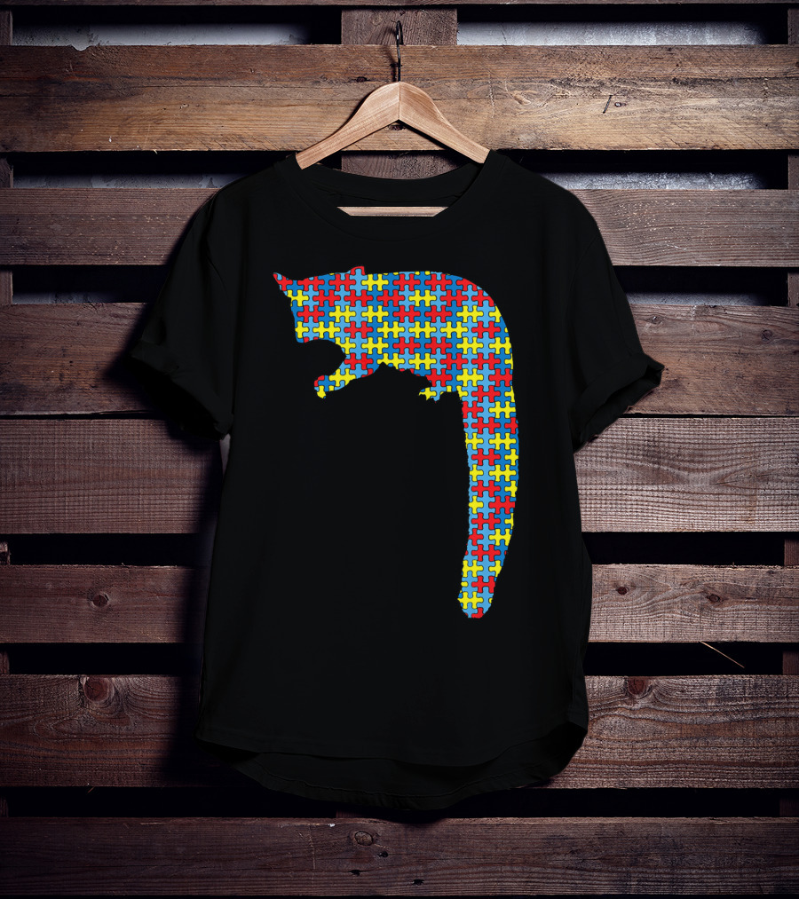 Cuscus Autism Awareness Puzzle Pattern Kids Monkey T-Shirt