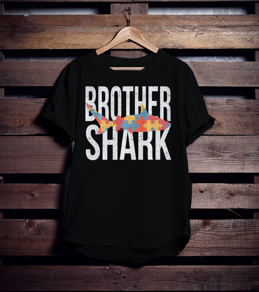 Brother Shark Puzzle Autism Awareness Family T-Shirt