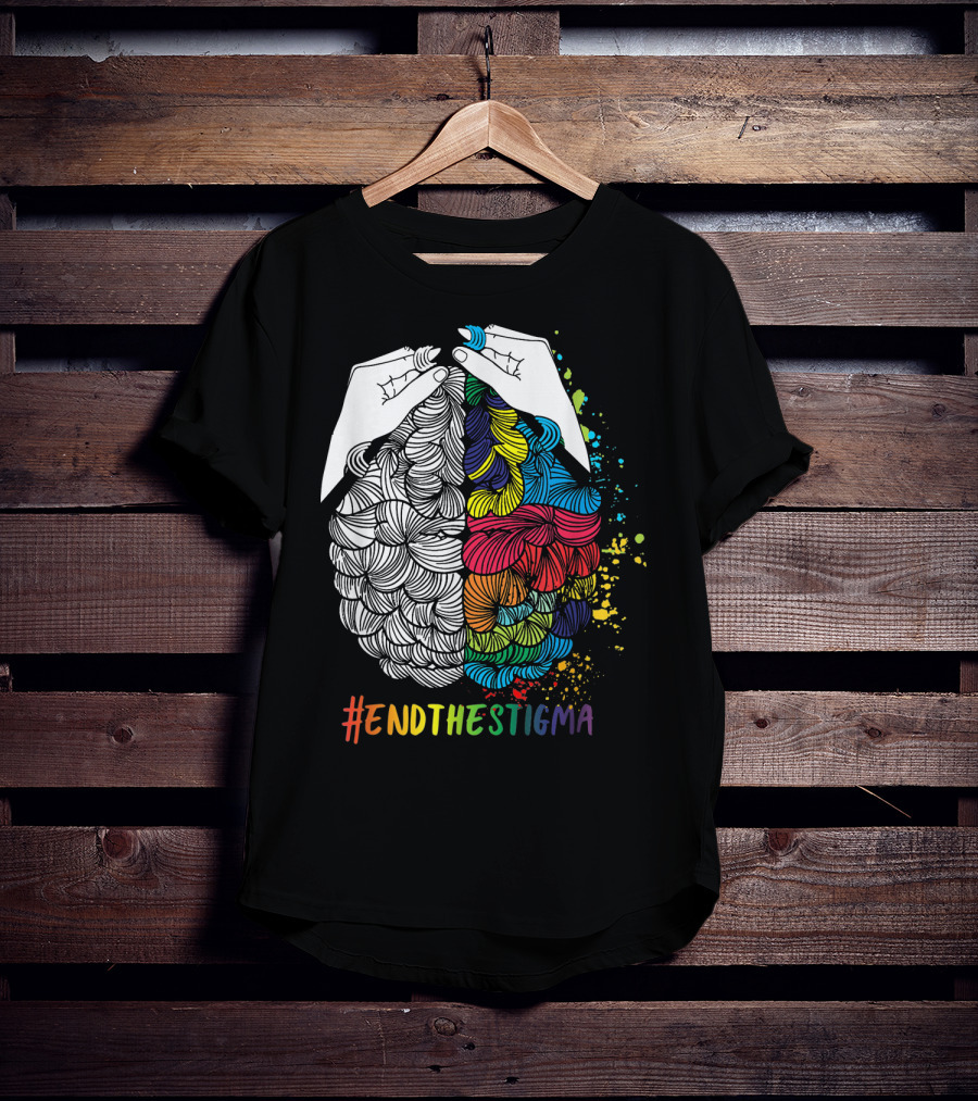 EndTheStigma Colorful Mental Health Matters Awareness T-Shirt