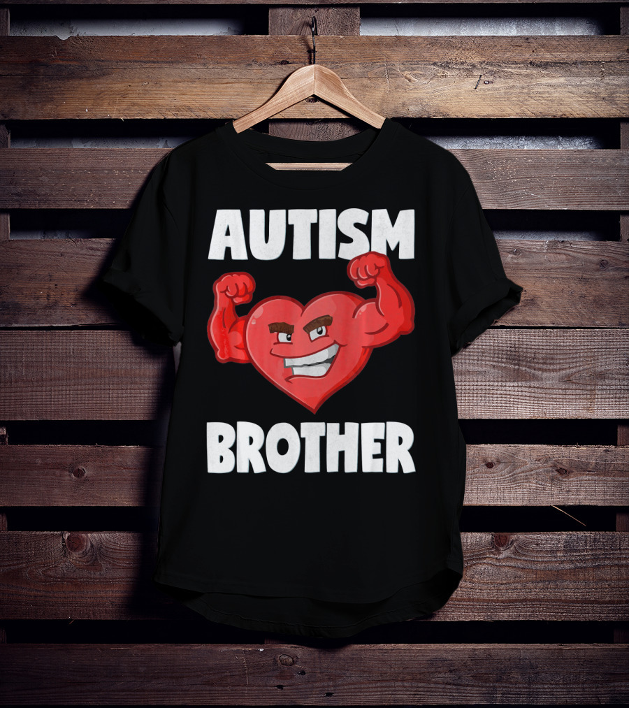 Autism Brother Heart Strong Brothers T-Shirt