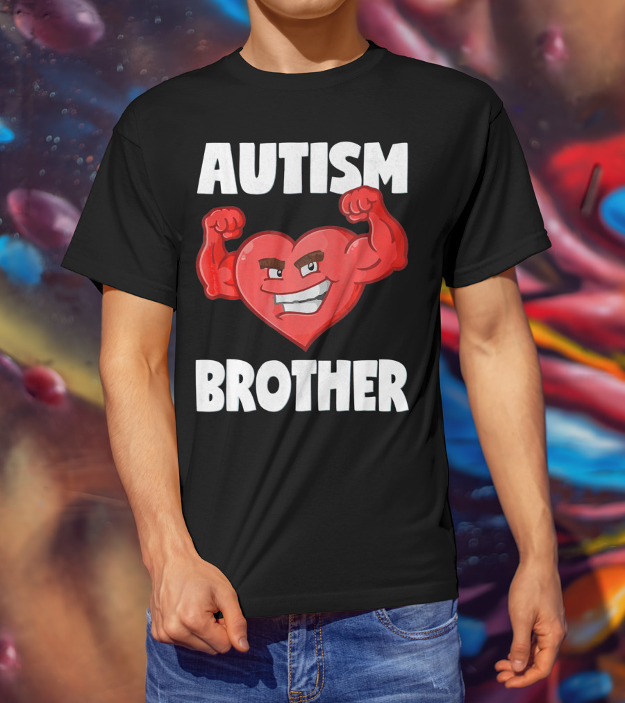 Autism Brother Heart Strong Brothers T-Shirt