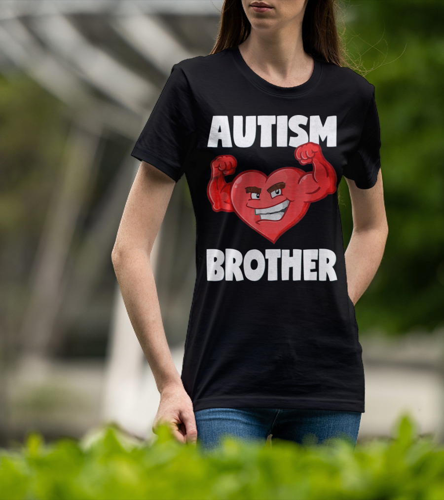 Autism Brother Heart Strong Brothers T-Shirt