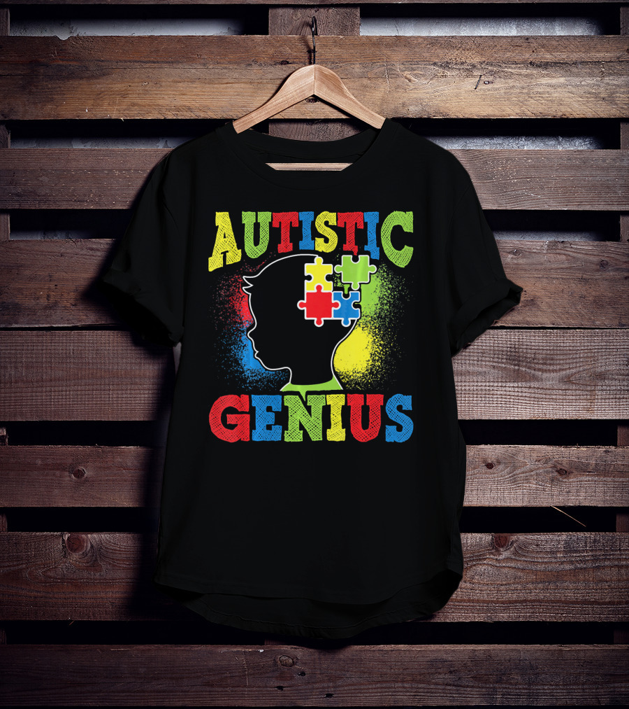 Autistic Genius Puzzle Head T-Shirt