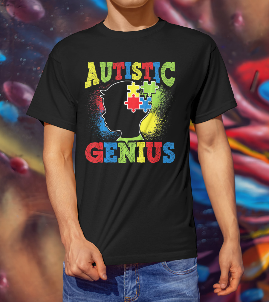 Autistic Genius Puzzle Head T-Shirt