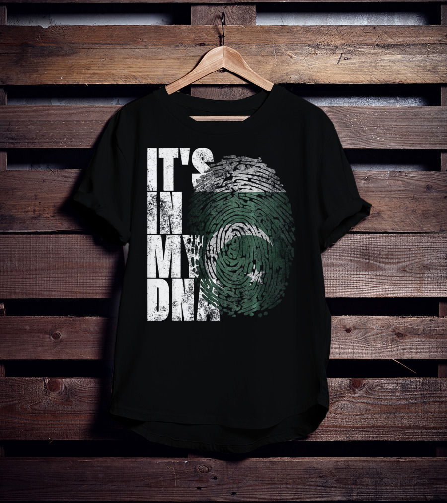It's In My DNA Pakistani Flag Fingerprint T-Shirt