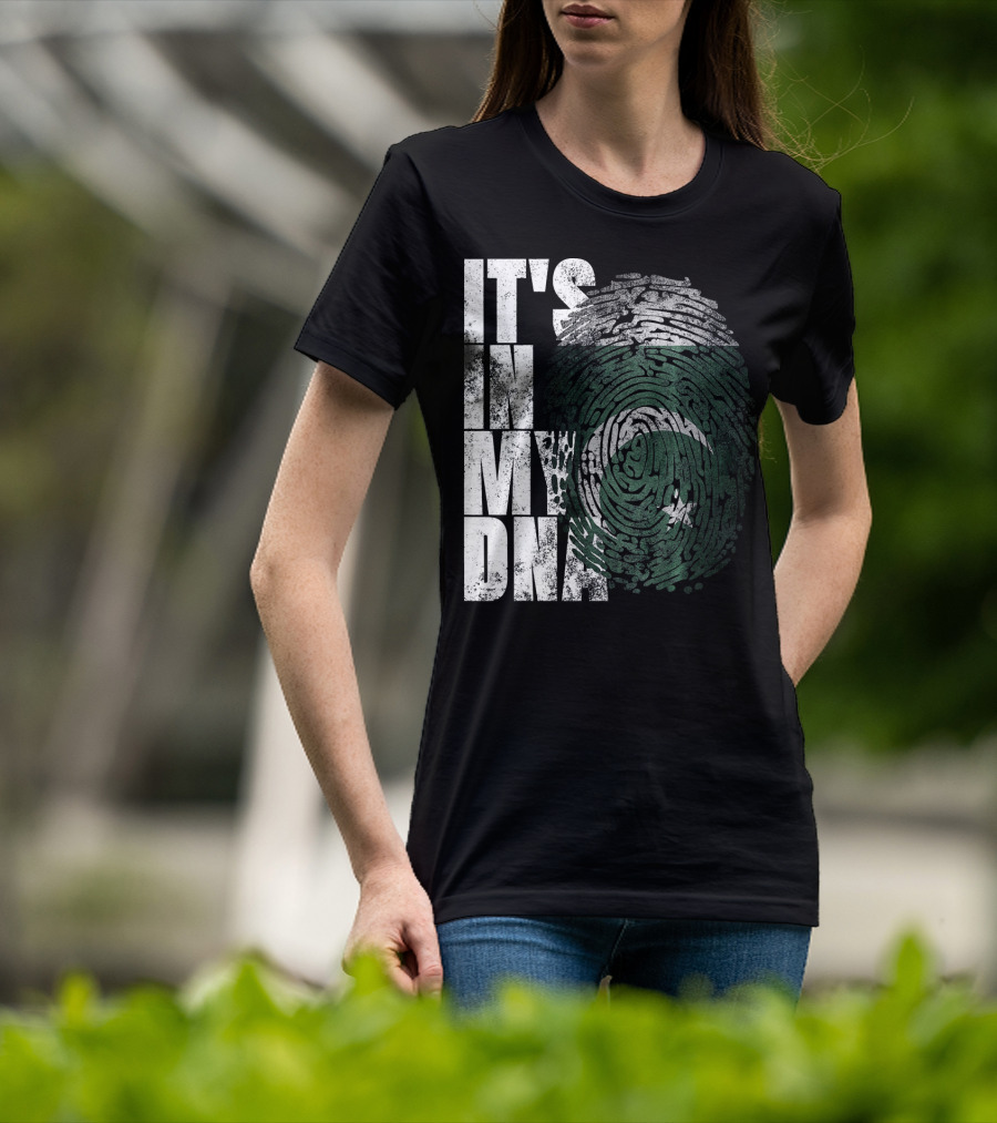 It's In My DNA Pakistani Flag Fingerprint T-Shirt