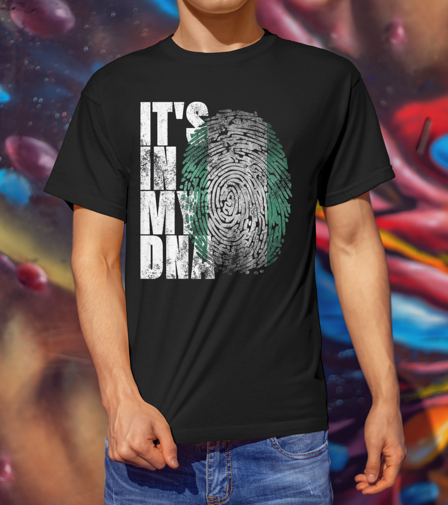 It's In My DNA Nigerian Heritage Fingerprint T-Shirt