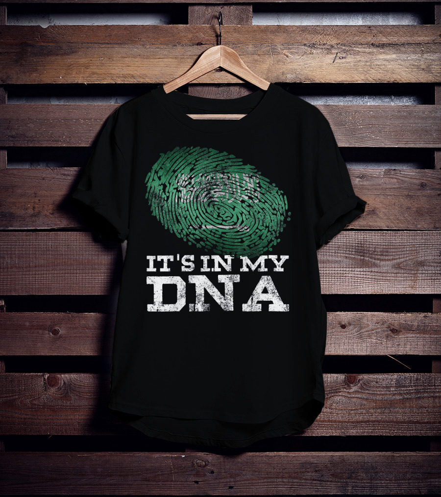 It's In My DNA Saudi Arabian Flag Fingerprint T-Shirt
