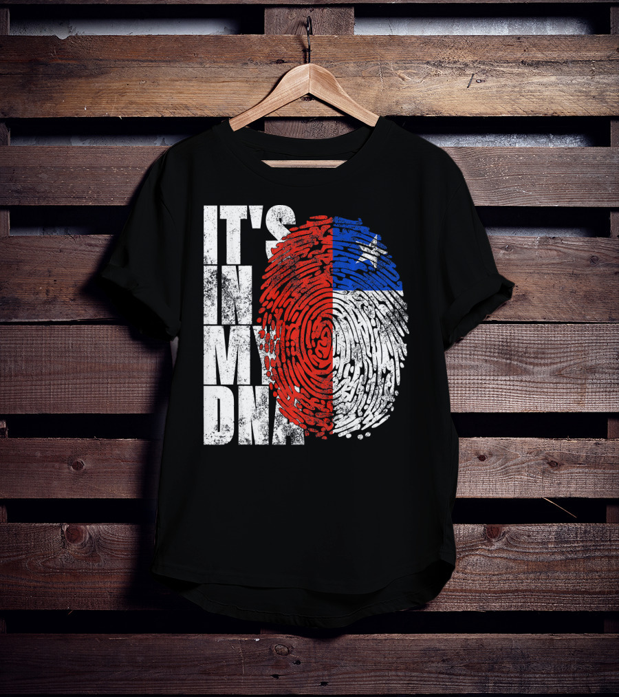 It's In My DNA Chilean Fingerprint Flag T-Shirt
