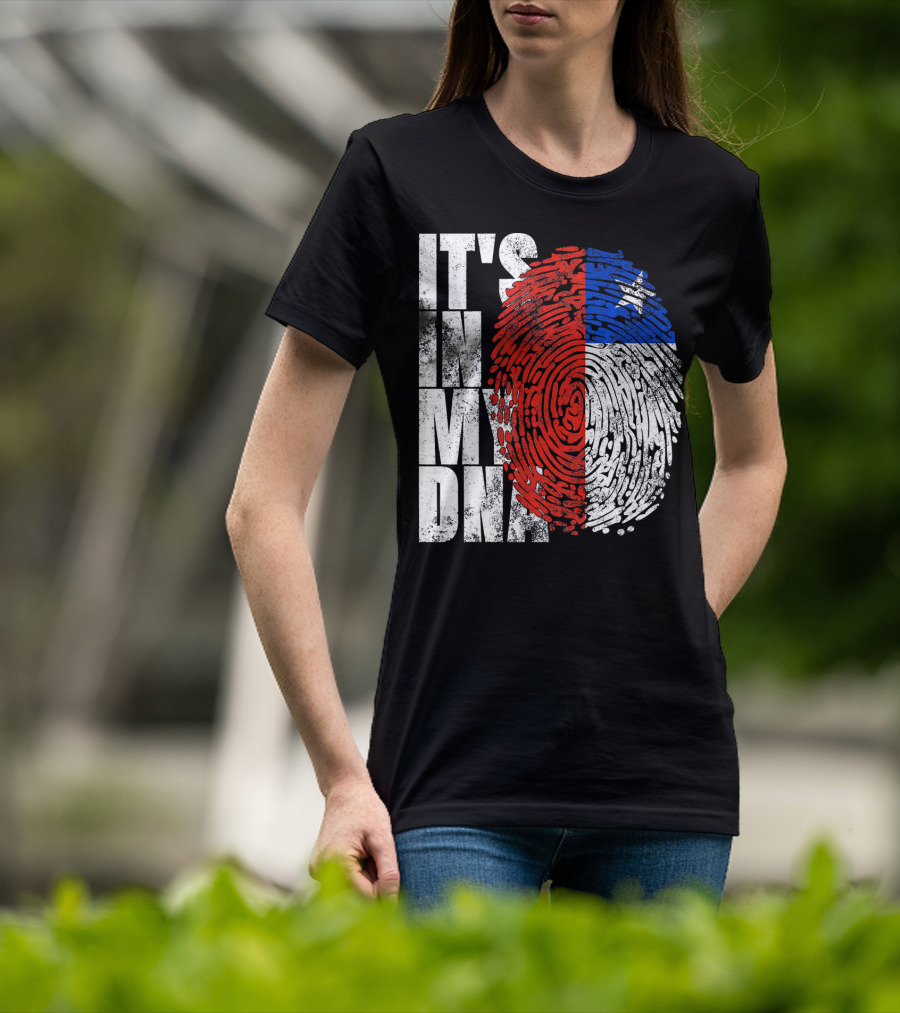 It's In My DNA Chilean Fingerprint Flag T-Shirt