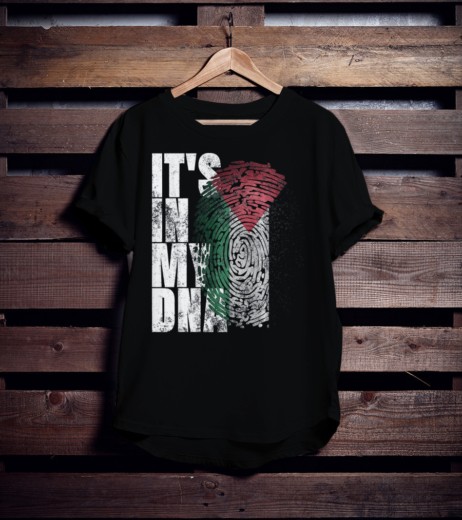It's In My DNA Palestinian Flag Fingerprint T-Shirt