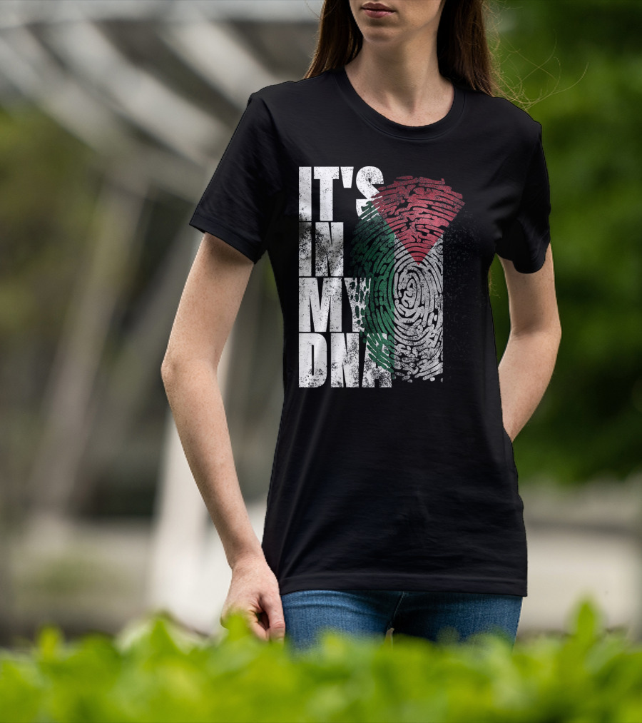 It's In My DNA Palestinian Flag Fingerprint T-Shirt