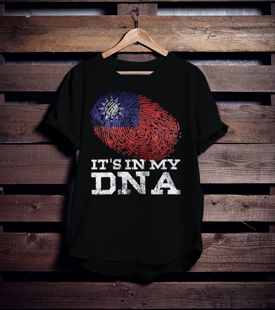It's In My DNA Taiwanese Proud Asia Fingerprint Flag T-Shirt