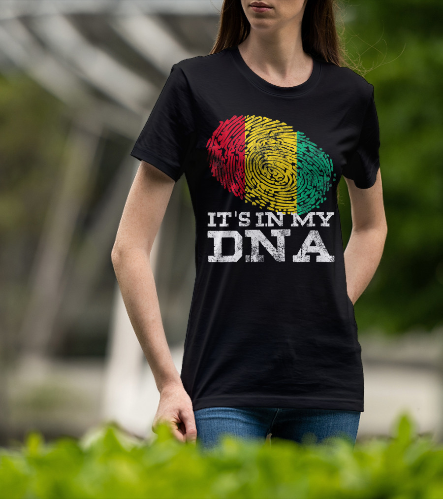 It's In My DNA Guinean Proud Afro Fingerprint Colors T-Shirt