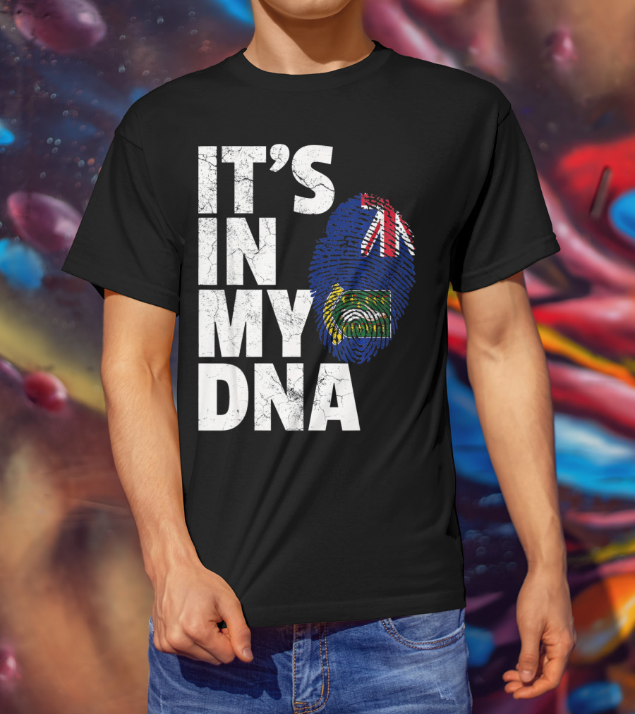 IT'S IN MY DNA British Virgin Islands Flag Fingerprint T-Shirt
