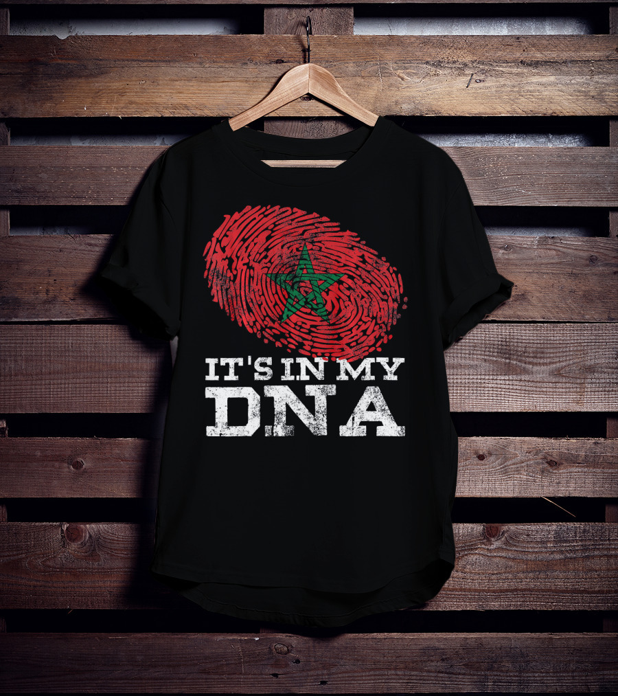IT'S IN MY DNA Moroccan Moorish Fingerprint T-Shirt