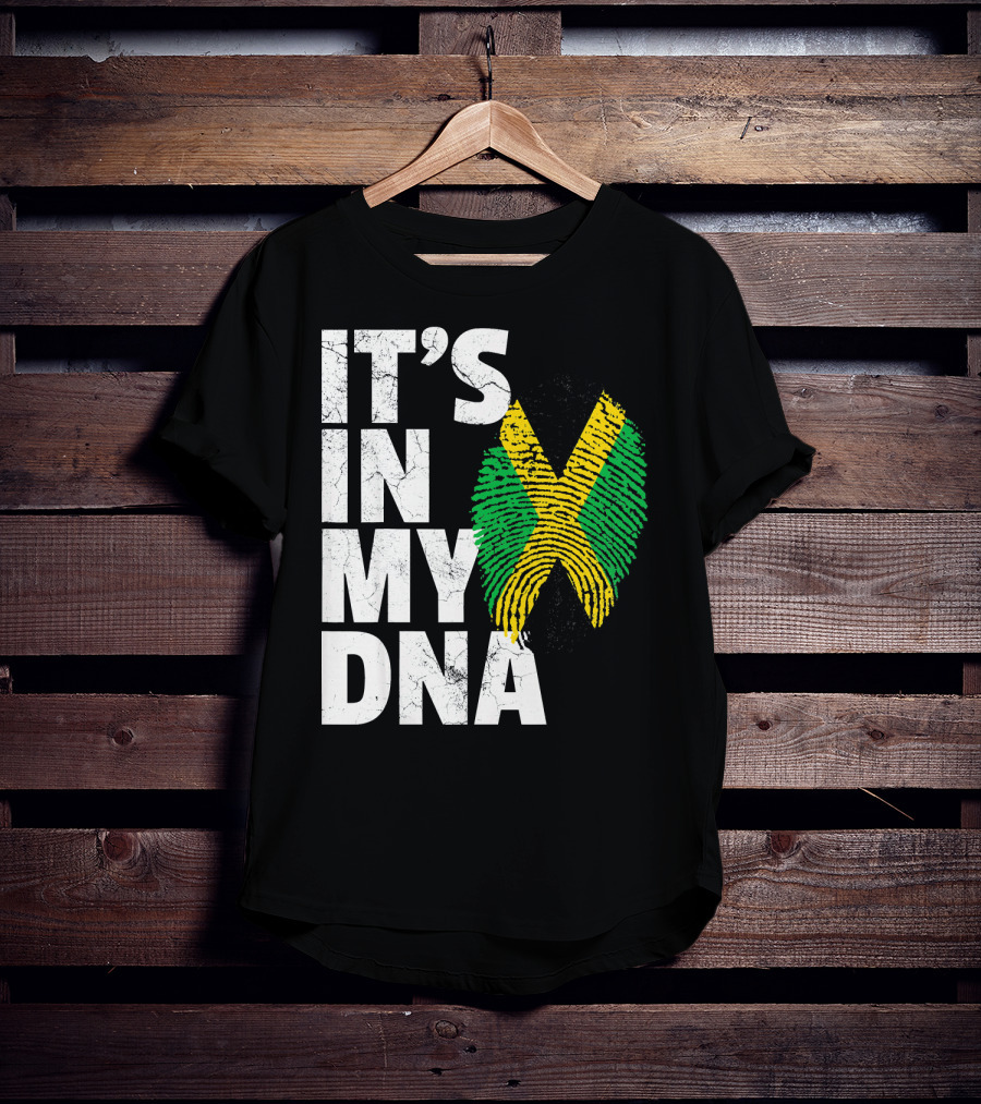 Its IN My Dna Jamaica Flag Jamaican Pride T-Shirt
