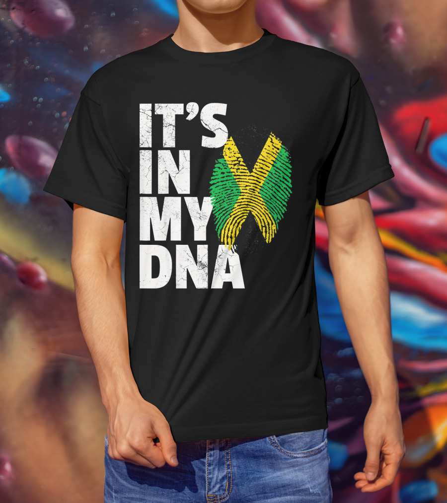 Its IN My Dna Jamaica Flag Jamaican Pride T-Shirt
