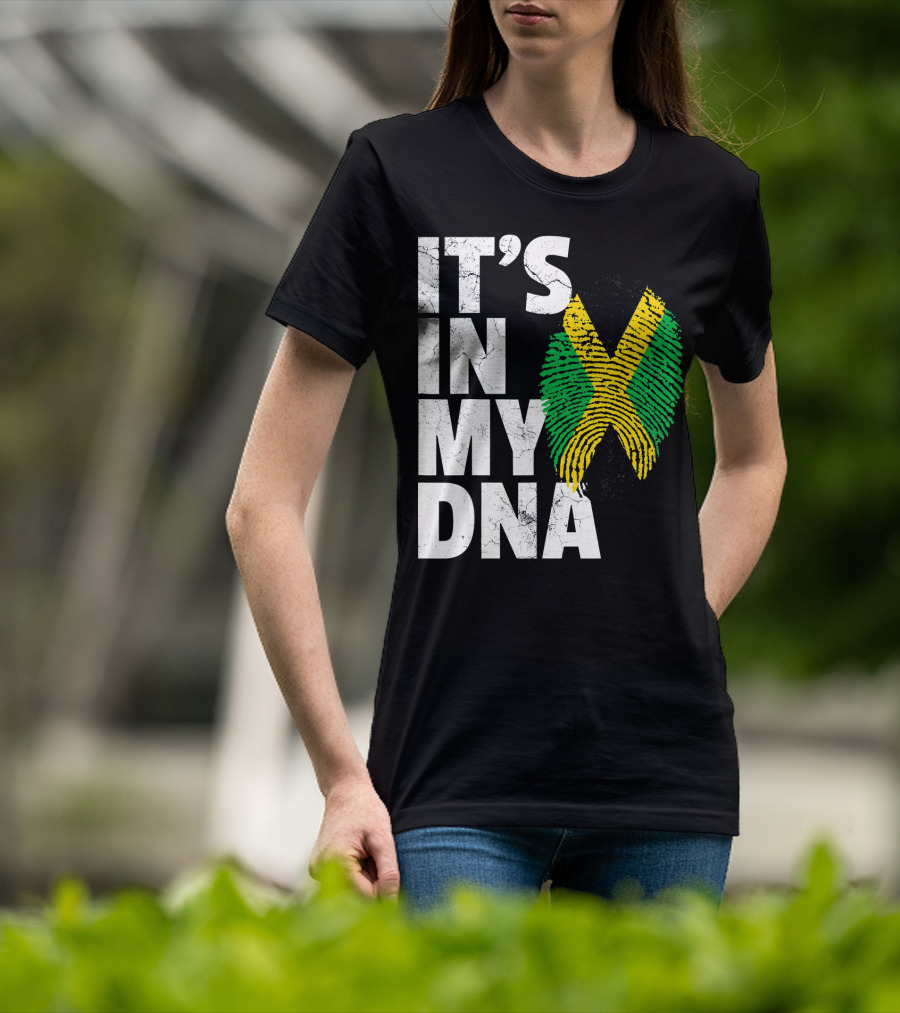 Its IN My Dna Jamaica Flag Jamaican Pride T-Shirt