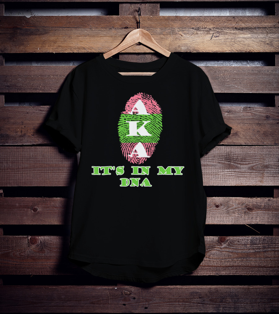 AKA Sorority It's In My DNA Fingerprint T-Shirt