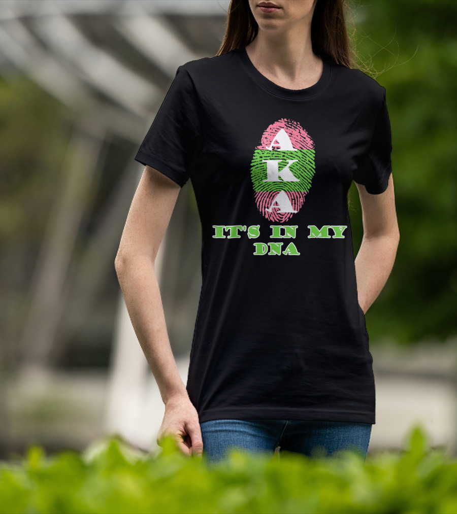 AKA Sorority It's In My DNA Fingerprint T-Shirt