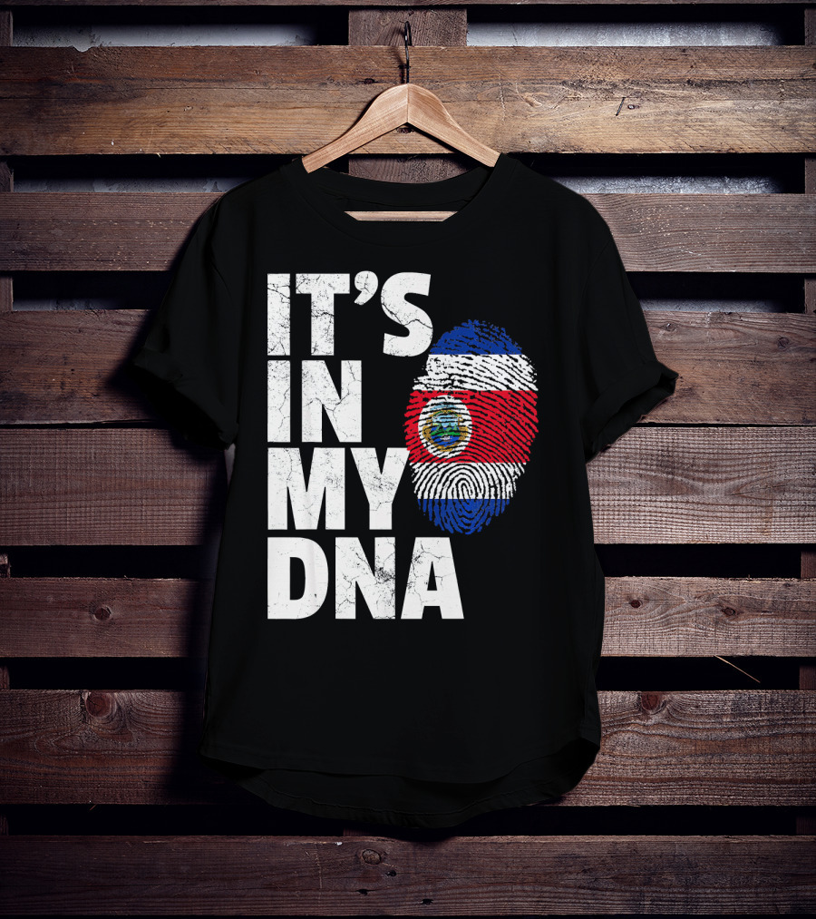 IT'S IN MY DNA Costa Rica Flag Rican Pride T-Shirt