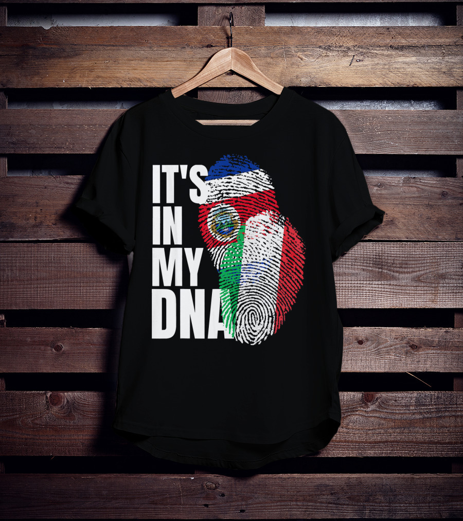It's In My DNA Costa Rican Italian Flag Mix T-Shirt