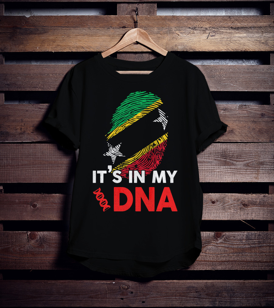 St Kitts And Nevis Fingerprint It's In My DNA T-Shirt