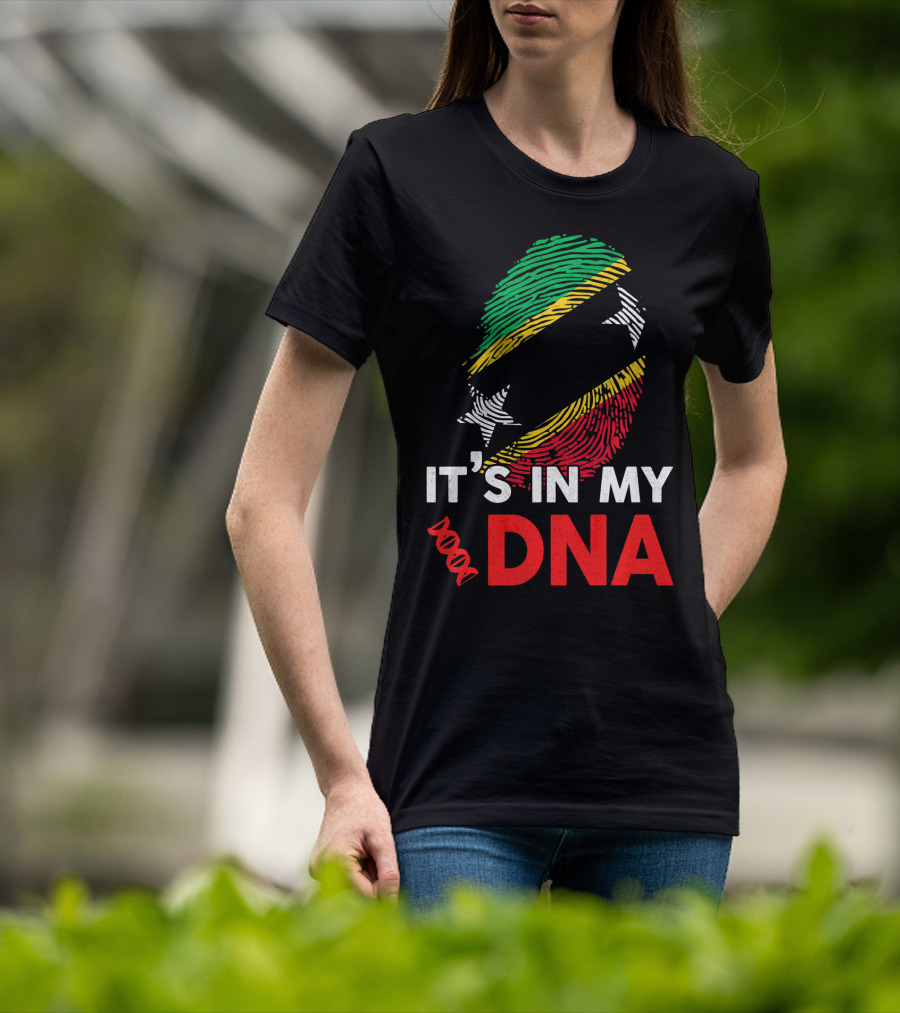 St Kitts And Nevis Fingerprint It's In My DNA T-Shirt
