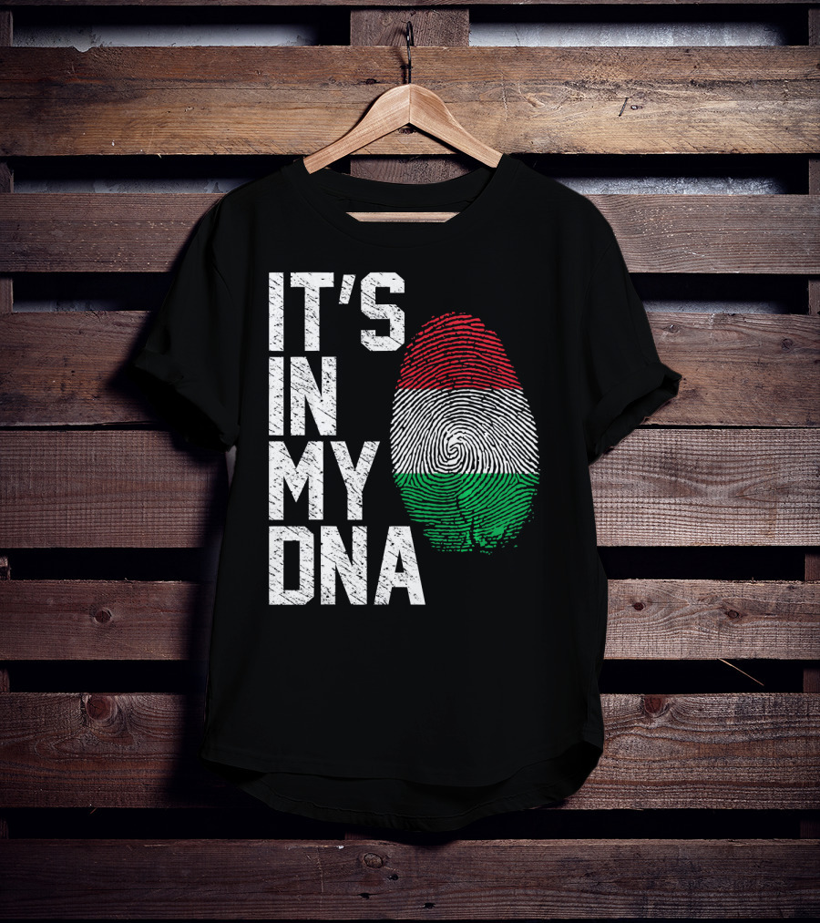 It's In My DNA Italian Italy Flag Fingerprint T-Shirt
