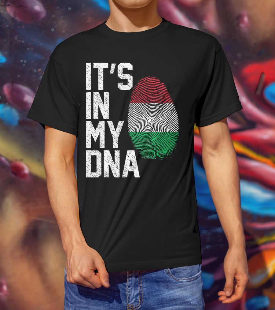 It's In My DNA Italian Italy Flag Fingerprint T-Shirt