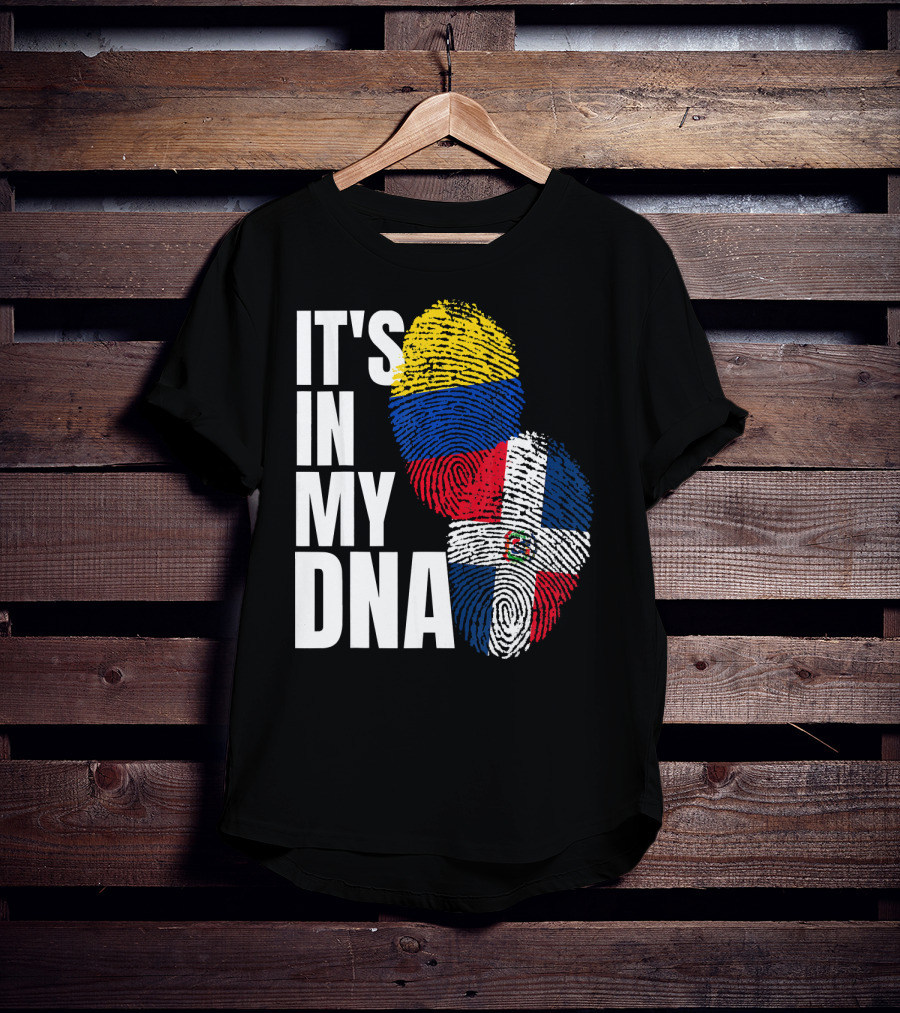 Dominican And Colombian DNA Flag It's In My DNA T-Shirt