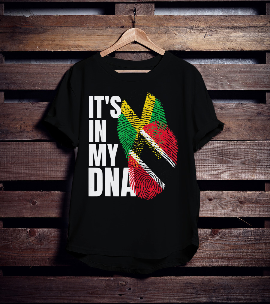 IT'S IN MY DNA Trinidadian Jamaican Flag Mix T-Shirt