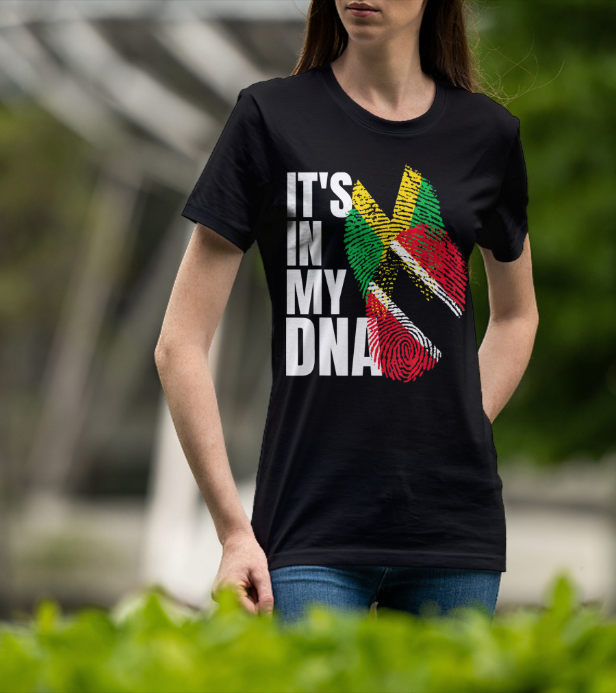 IT'S IN MY DNA Trinidadian Jamaican Flag Mix T-Shirt