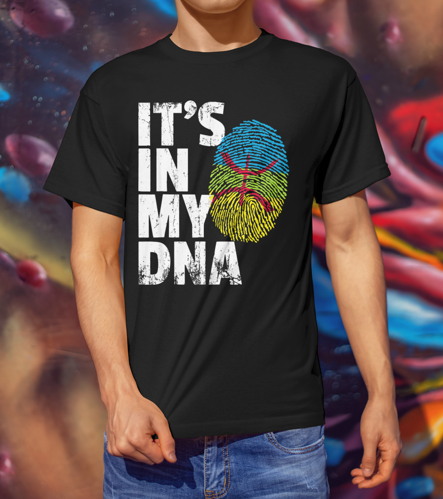 It's IN My Dna Amazigh Tamazgha Kabyle Fingerprint T-Shirt