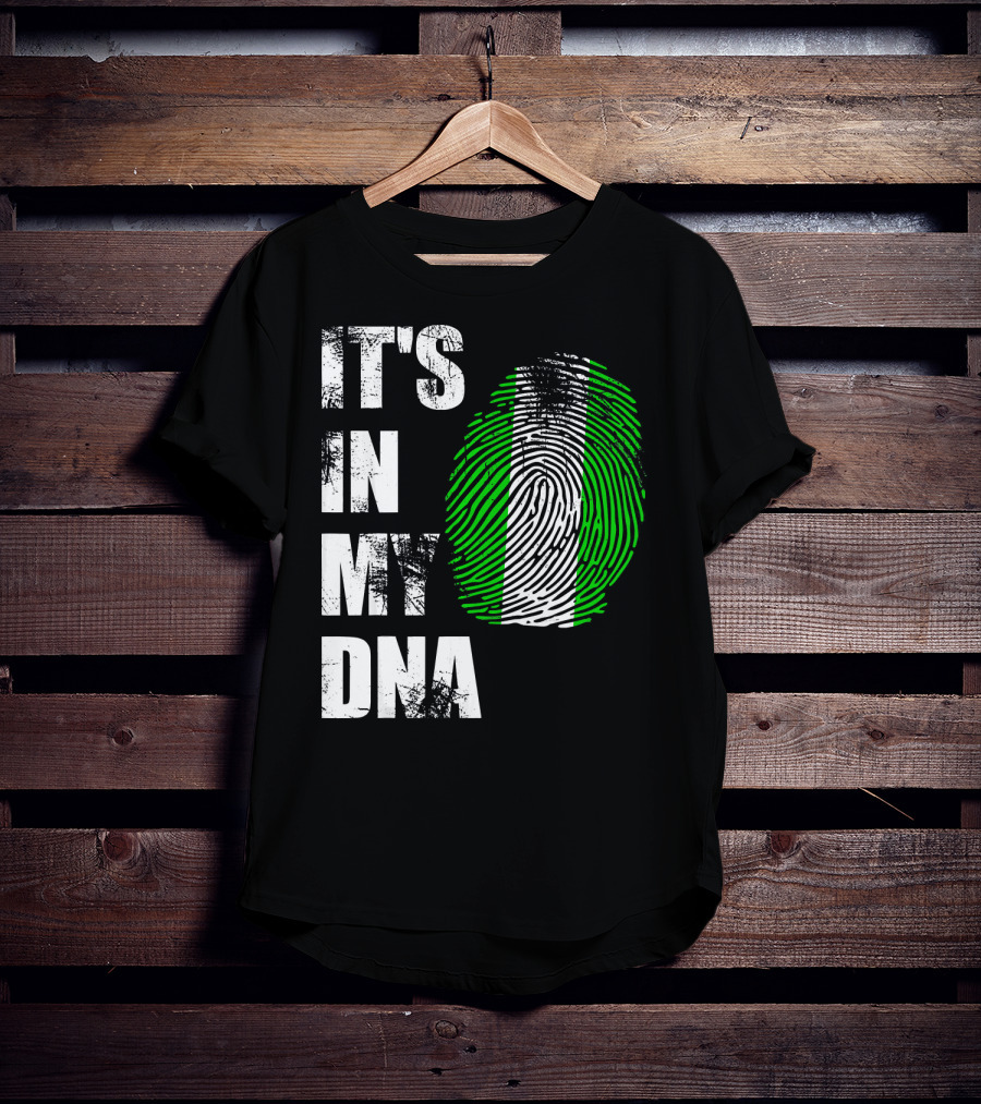 It's IN My Dna Nigerian Flag Fingerprint T-Shirt