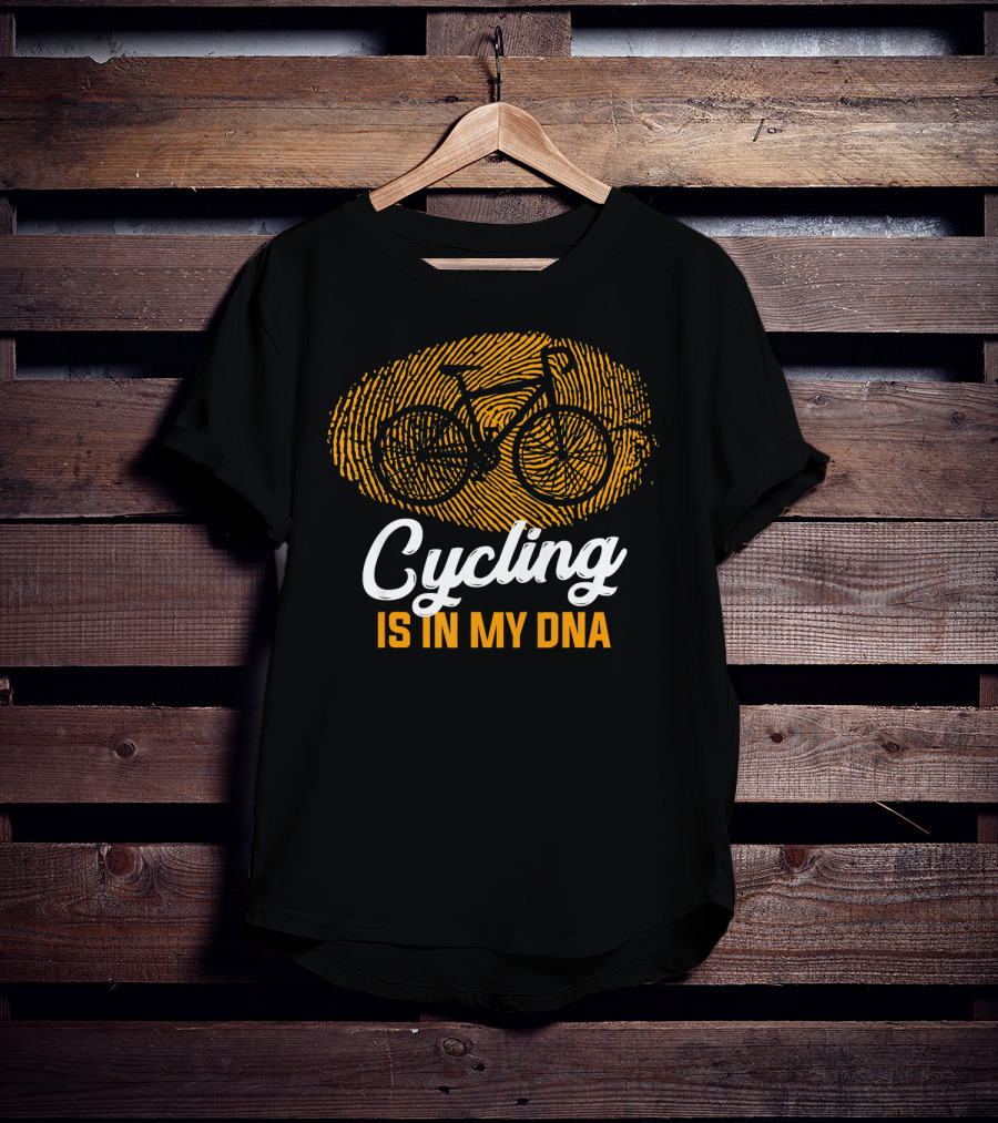 Cycling Is In My DNA Fingerprint Bicycle T-Shirt
