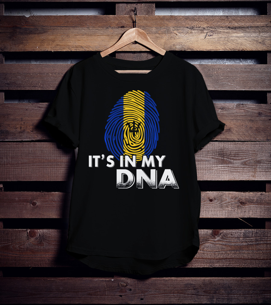Barbados It's In My DNA Fingerprint Flag T-Shirt