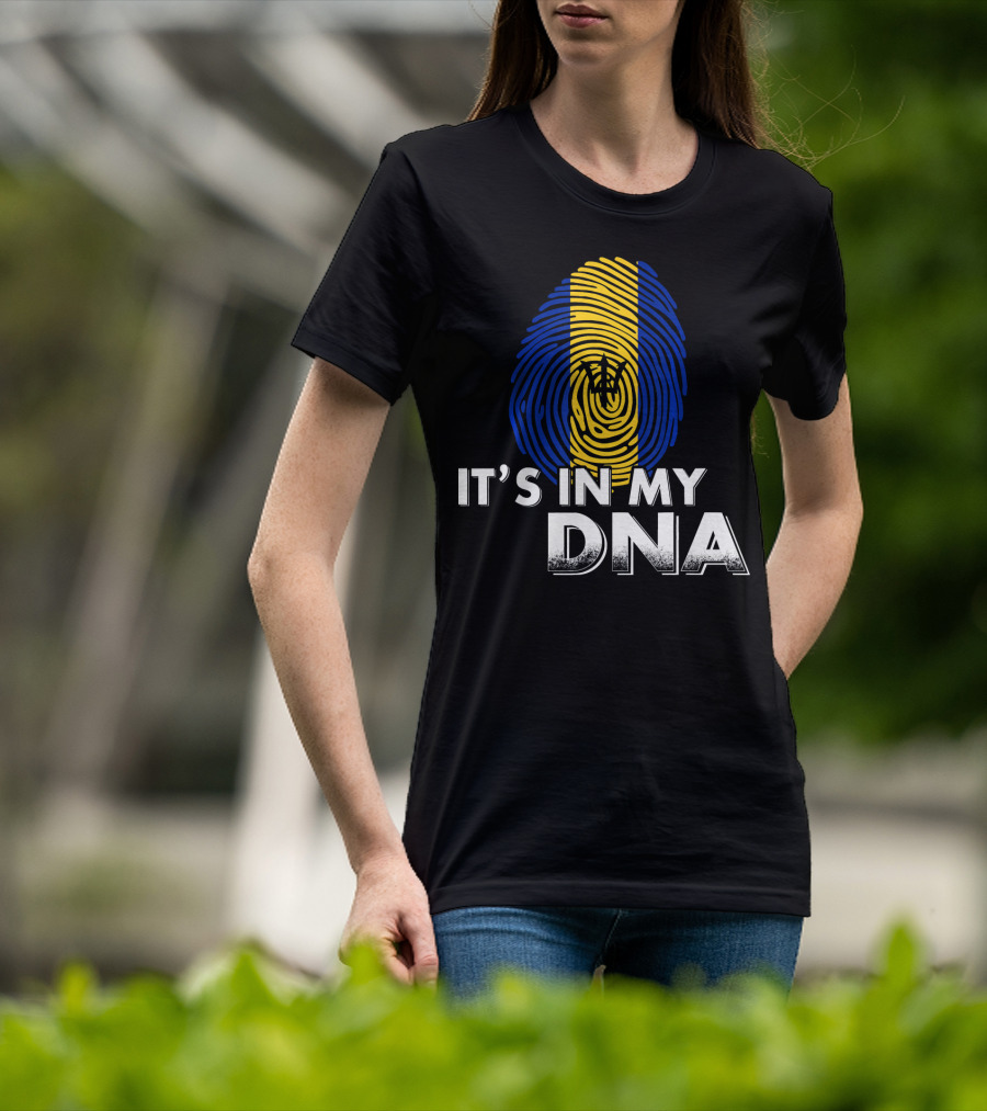 Barbados It's In My DNA Fingerprint Flag T-Shirt