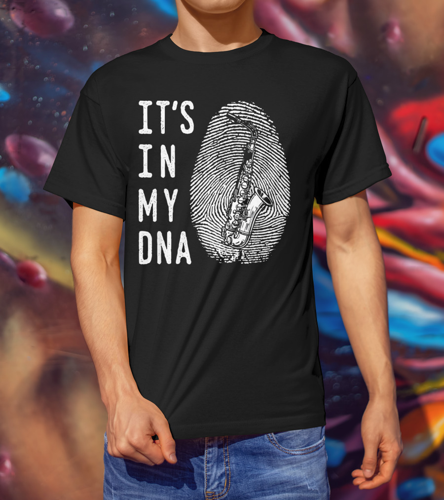 It's In My DNA Saxophone Instrument Genes T-Shirt