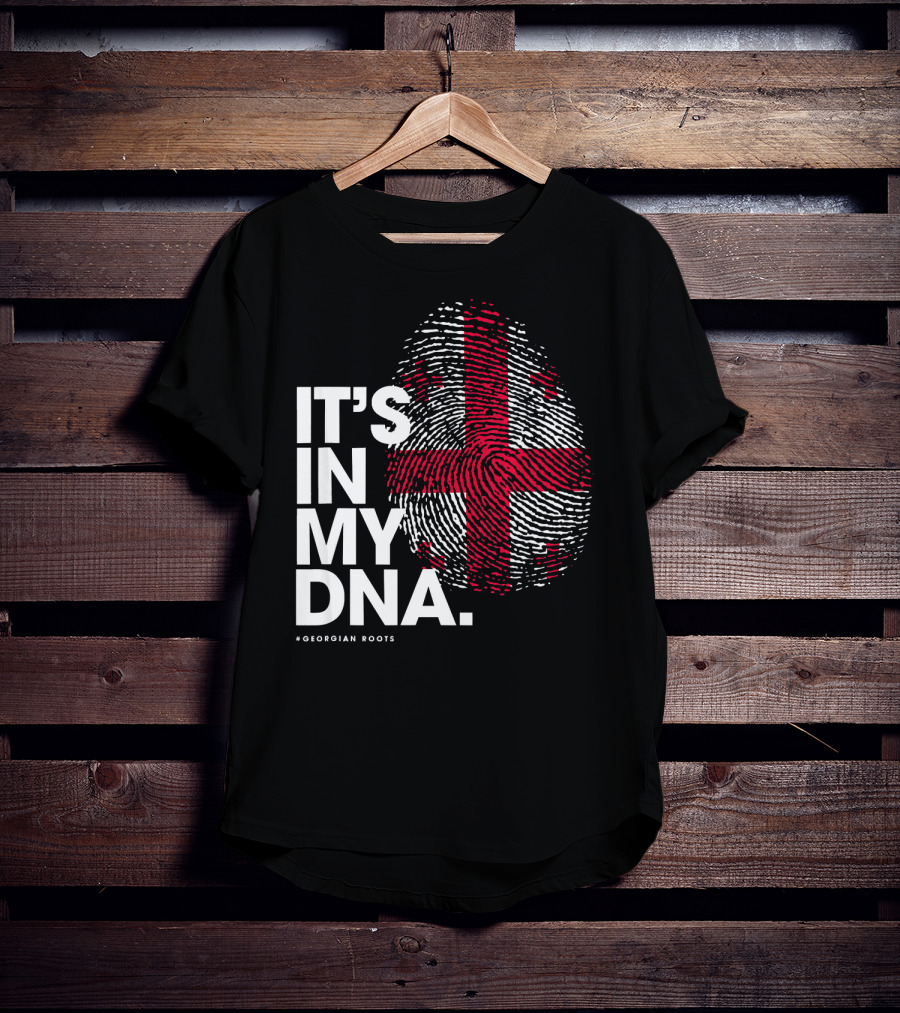 IT'S IN MY DNA Georgia Flag Georgian Roots T-Shirt