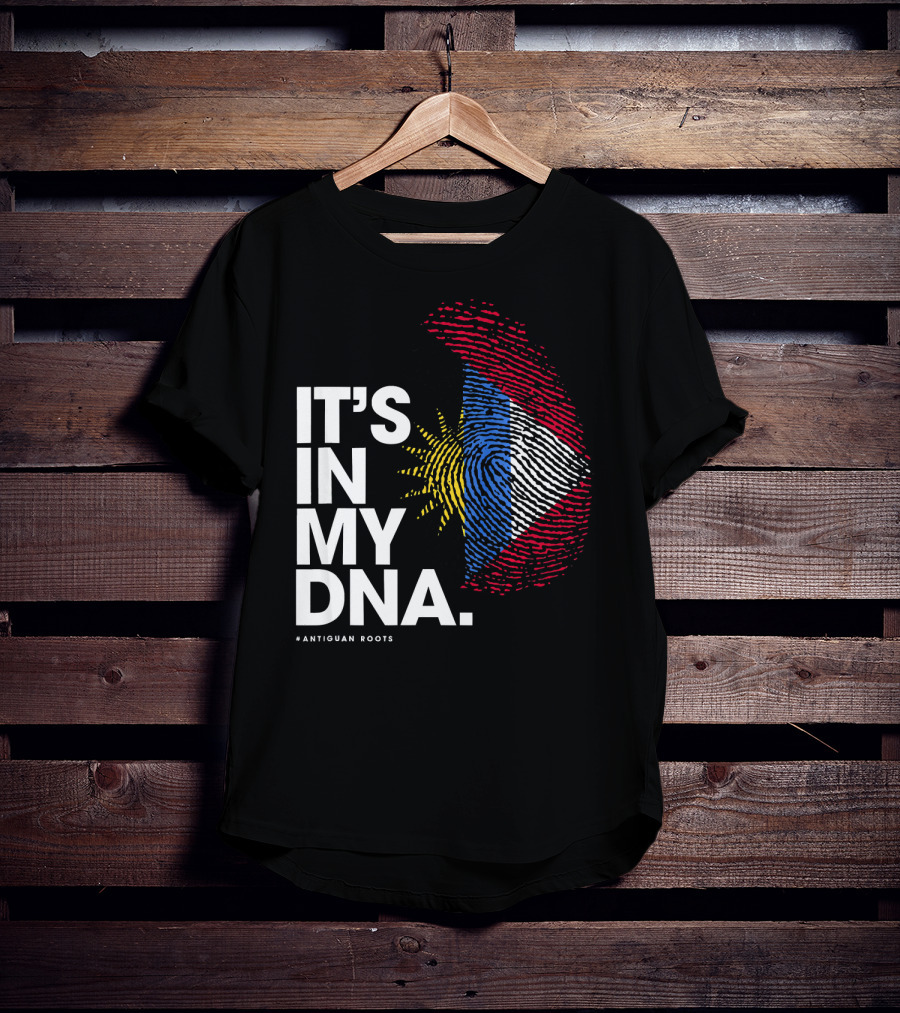 IT'S IN MY DNA Antigua And Barbuda Flag Antiguan Roots T-Shirt