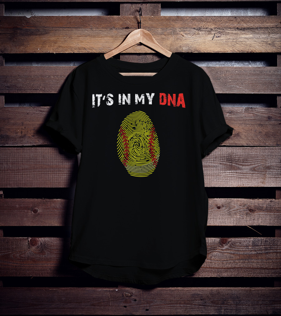 It's In My DNA Fingerprint Softball Girls Team T-Shirt