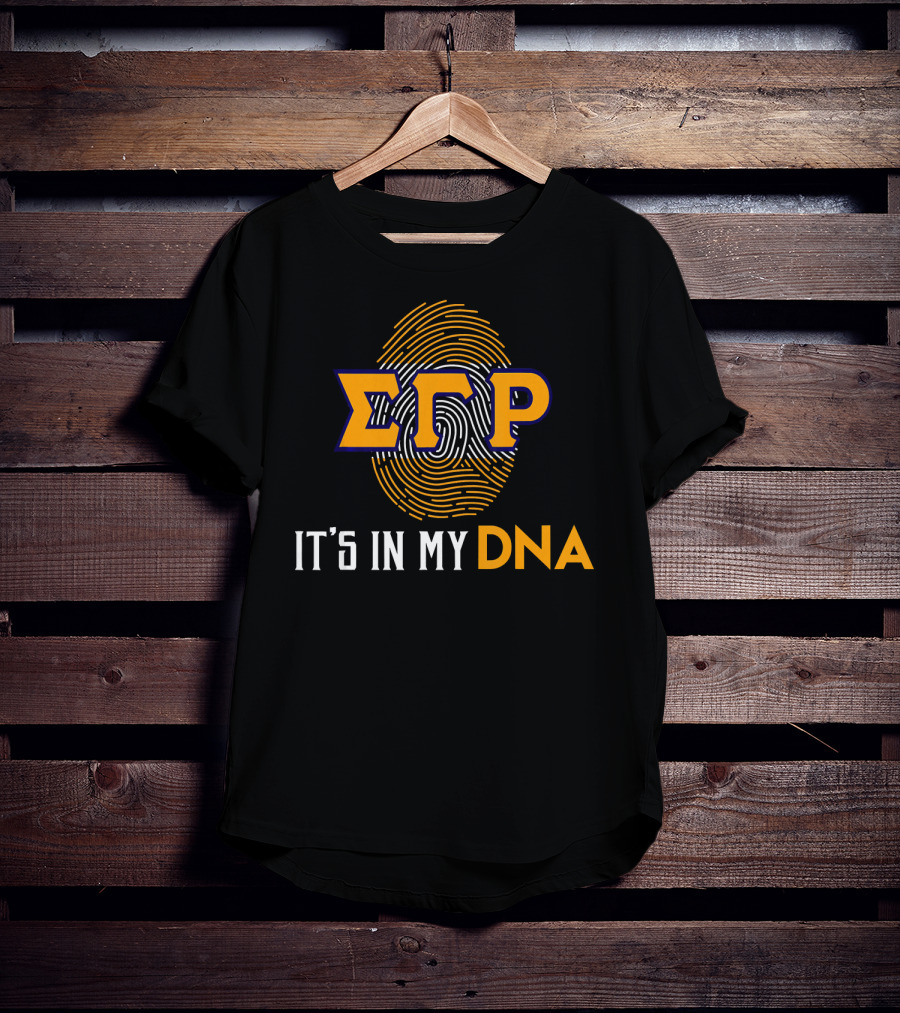 Sigma Gamma Rho SGRho It's In My DNA Fingerprint T-Shirt